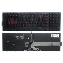 게이밍키보드 기계식 LED키보드 가성비 서든 키보드 무선 블루투스 usuksp Dell inspiron 15 3000 5000 3541 3542 3543 5542 3550, 미국 빨간 백라이트
