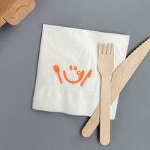 [소행섬] 스마일 냅킨 (오렌지), 500ea (1팩)