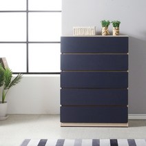 각시방가구 바닐라 800 5단 서랍장 5color, 네이비