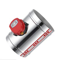 저무리 환풍기 뎀퍼 80-125mm 스테인레스 스틸 공기 댐퍼 밸브 hvac 전기 공기 덕트 전동 댐퍼 환기 파이프 밸브 220v 공기 밸브, 200mm, DC24V
