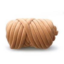 자이언트얀 빅얀 벨벳 1kg 루피 망고실 가방 핸드니팅 뜨개실, 매리브라운