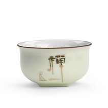 마스타컵만 가정용 도자기 쿵푸 찻잔 자사 티 사발 차 청 단 다기 유리 마스터스컵 있음 4793474337, 얇은 타이어 옥 녹차텀블러 -선자