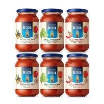 데체코 파스타소스 400g 6병 이태리 스파게티 토마토 아라비아따 나폴레타나 시칠리아나 페이스트 미트 대용량 이탈리아 코스트코, 혼합
