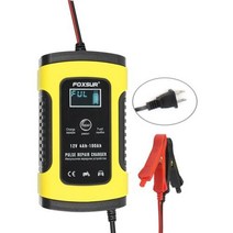 전체 자동차 배터리 충전기 12V 5A 지능형 고속 전원 충전 AGM 젤 습식 건식 납산 디지털 LCD 디스플레이, 2_FOXSUR 12V 5A US