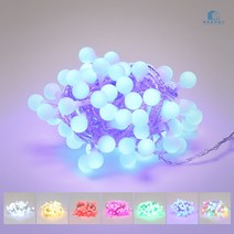 LED 앵두 전구 청색 트리구 96구 투명선 연결형(DC 24V) 1m 캠핑 감성 조명 크리스마스 소품 파티 조명 RGB 트리구 인테리어 악세사리 무드등 줄전구, 백색, 포함