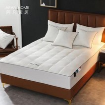구스토퍼 두꺼운 침대토퍼 고급호텔 겨울 7성급 호텔95 화이트 구스다운 침대 매트리스, 01 95 화이트구스 침상 패드 화이트, 03 180x200cm(패딩:1450g)