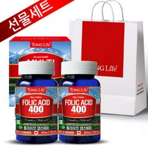 선물세트-통라이프-캐나다정품 엽산400 4개월-2병, 단품, 단품