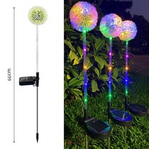 LED 태양광 조명 램프 태양 조명 야외 정원 인공 꽃 헤드 민들레 램프 마당 웨딩, 01 1 Piece, 01 RGB-1Head-16LED
