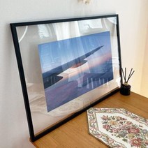 ac846-투명액자78CmX56Cm 비행기와하늘풍경 이미지2/블랙