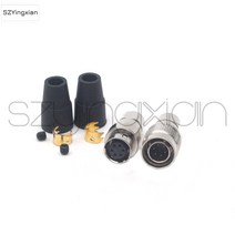 Hirose 6pin 커넥터 HR10A-7P-6P/HR10A-7J-6S 항공 우주 산업 케이블 수 플러그 플로팅 암 소켓, 02 Plug