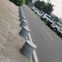 석재볼라드 충돌방지 주차 인도 매립 바리케이트 설치, 큰드럼의자직경28높이37무료배송오류2cm없음