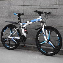 접이식산악자전거 24인치 26인치 화이트 블랙 MTB, (화이트) 쇼바x 21단 24인치