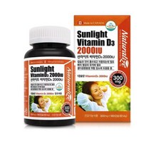 Natural Life Nutrition INC 네추럴라이즈 - 선라이트 비타민D3 2000IU 300mg x 180캡슐, 1개