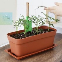 베란다 텃밭 가꾸기 도시농부 상추 키우기 원예 중형 화분 국산, 다크브라운