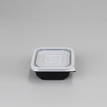 PS 사각소스컵 PLA 소 검정 용기 뚜껑 2000개 세트, 단품, 단품