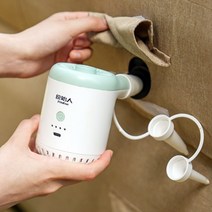 아셀아멘 휴대용 캠핑 전동 에어 펌프 공기 주입기 미니 무선 충전식 자충 매트 바람 넣기 빼기 ASHER011, 그린