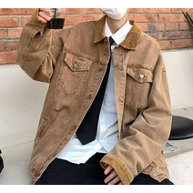 남성 골덴 카라 데님 자켓 캐주얼 아우터 박시빗 오버핏