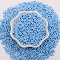 DIY 공예용품 장식품 폼폼 리본 다채로운 믹스 원통형 폴리머 클레이 조각 점액 충전 점토 용 스프링클 DIY, 14 sky blue_03 50g