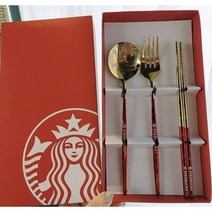 스타벅스 수저 포크 젓가락 3종세트 답례품 단체품 스푼, 그린