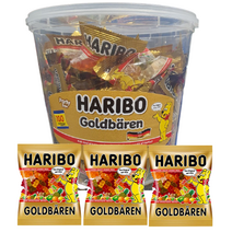 미니곰돌이 젤리 대용량 1000g 하리보 - 골든베렌 젤리 파티박스 대용량 1000g 파티젤리 1kg 1통 / 젤리 사탕 - 미니손거울증정, 미니곰돌이 젤리 대용량 1000g 하리보  - 1개