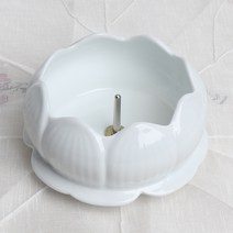 백자 쌀 촛대 大