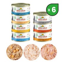 알모네이쳐 HFC 내츄럴 캣(7종) 70g x 6개/고양이습식사료, 6캔, 원료 혼합 (품절제외/임의발송)
