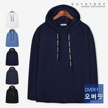 가이스토리 남자 엠보 오버핏 후드티셔츠 남성 긴팔 후디 잉글리시박스후드티