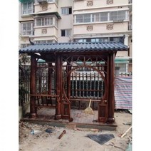조립식 정자 야외원두막 농장 차양막 테라스 과수원 원두막 파고라 테이블 쉼터 정원, 03)3X2 정자 원형문