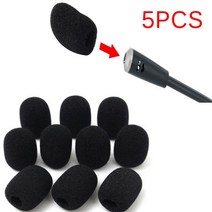 마이크커버 헤드셋 마이크 폼 이어폰 그릴 앞 유리 스폰지 패드 커버 검정색 30mm x 8mm 도매 가격 5 개, 단일옵션
