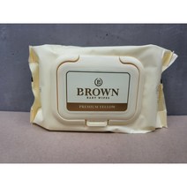 브라운 프리미엄 저자극 엠보싱 아기물티슈 휴대용 캡형, 20매, 12팩