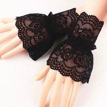 Taobei 레이스 페이크소매 스판 손목 래글런 스웨터 장식 플레어소매