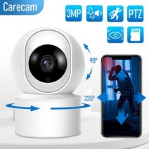 홈캠 가정용cctv 베이비캠 펫캠HD 3MP WiFi 카메라 홈 AI 스마트 베이비 모니터 무선 2-웨이 오디오 컬러 야간 투시경 홈 보안 감시 IP PTZ 카메라 WiFi 카메, 3MP Camera 64G