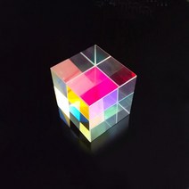 광학 프리즘 무지개 큐브 18x18x18x15x15mm밝은 색상대형 선물 과학 실험 DIY, 단일옵션