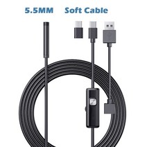누수 감지 자동차 배관 산업용 내시경 카메라 장비 enwor ip67 방수 5.5mm, 1.5m, 5.5mm 소프트 케이블