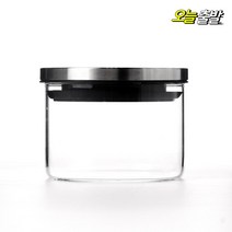 푸쉬락 글라스 밀폐용기 3SIZE 홀빈 원두 커피보관 유리 용기 카페 파우더 양념 통, 커빙 글라스밀폐용기_소, 1개