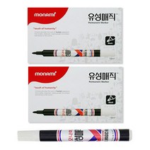 모나미 유성매직 12개입 2개, 흑색, 1개