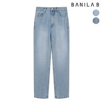 [바닐라비] 여성 슬림 보이핏 워싱 데님 팬츠