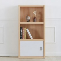600 키낮은 문달린 책장 국산 책꽂이 수납 가구, 오크화이트