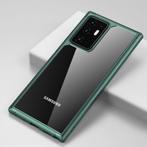갤럭시 s23 케이스 IPAKY 삼성 호환 Note 20 5G 실리콘 아크릴 하이브리드 충격 방지 투명 Galaxy Ultra Case, [01] for Note 20, [03] Green
