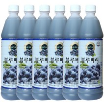청솔 블루베리 음료베이스 835ml / 과일원액, 6개