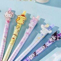 산리오 피규어 볼펜 5p 세트 마이멜로디 쿠로미 헬로키티 시나모롤 캐릭터 귀여운 학생 사무실 문구 여성