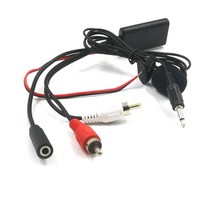 biurlink car bluetooth rca aux 어댑터 무선 오디오 핸즈프리 마이크 2rca port for stereo with 2rca aux-in audio input
