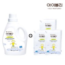 아이블리네이처 유아세제 대용량 1개+리필형 3개(향선택), 향선택:티아레향 세제 대용량 1개+리필형 3개
