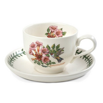 포트메리온 아메리칸버드 커피잔 T형 + 받침, 루비허밍버드, 1세트