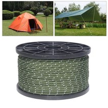 경량 슬라이딩 폴대 세트 반사 가이 라인 텐트 awning tarp 로프 코드 가이드 텐셔너 sun shade sailing lanyard 하이킹 액세서리 3mm, 육군 녹색