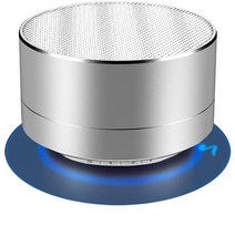 디이펙트 블루투스 무선 무드등 스피커 대용량 배터리 FM 라디오, 실버, 실버