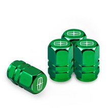 4Pcs 6 각형 자동차 휠 타이어 Ventil 밸브 캡 림 줄기 커버 링컨 MKZ MKX 비행가 네비게이터 대륙 해적 MK, 04 Green