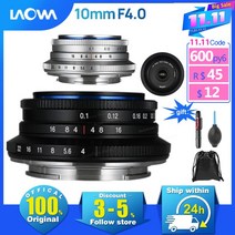 호환용 렌즈Venus Optics-Laowa 10mm F4.0 F4 하프 프레임 초광각 고정 초점 렌즈 비스킷 헤드 마이크로, 01 black_05 for Canon RF