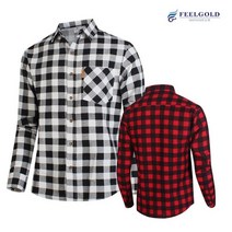 필골드 MS471 G1 깅검체크 기모슬림핏 셔츠R