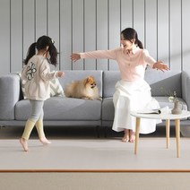휴팡 PVC 멀티 플레이매트 15T_킹콩 특대형 140cm x 500cm 영유아 놀이방 강아지매트 층간소음방지, 울스트라이프 브라운, 15T 킹콩 특대형 ( 140 × 500cm )